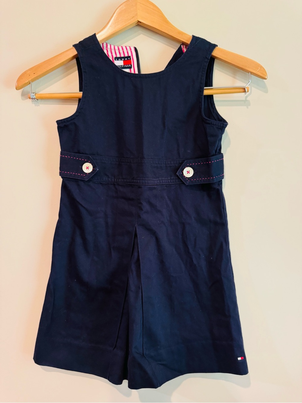 Tommy Hilfiger Dark Navy Sleeveless Pinafore Jumper